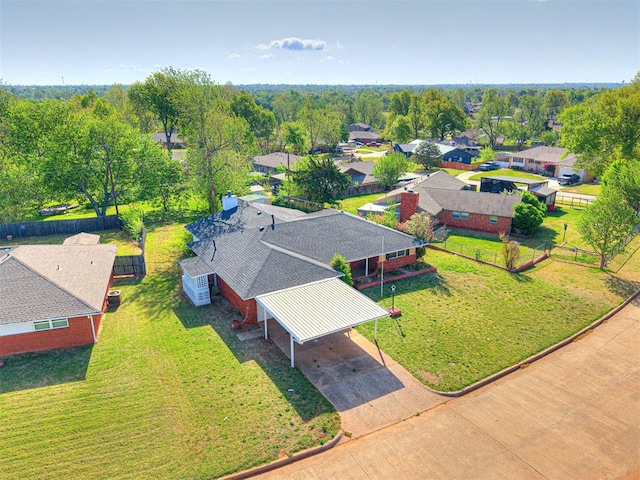 3402 Oakhurst Dr, Oklahoma City, OK 73110 - birds eye view of property with a residential view