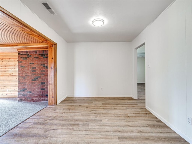 3402 Oakhurst Dr, Oklahoma City, OK 73110 - unfurnished room with light wood-type flooring, baseboards, and visible vents
