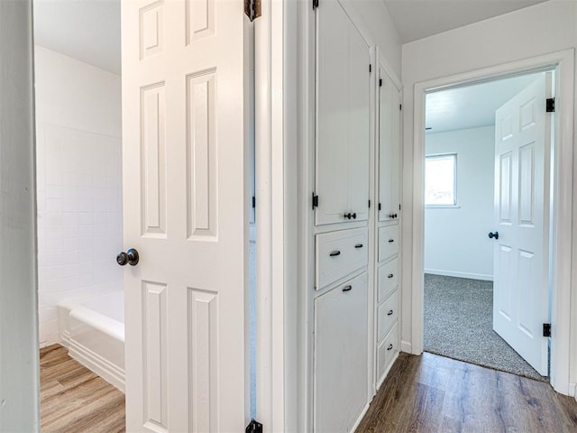 3402 Oakhurst Dr, Oklahoma City, OK 73110 - hall featuring wood finished floors