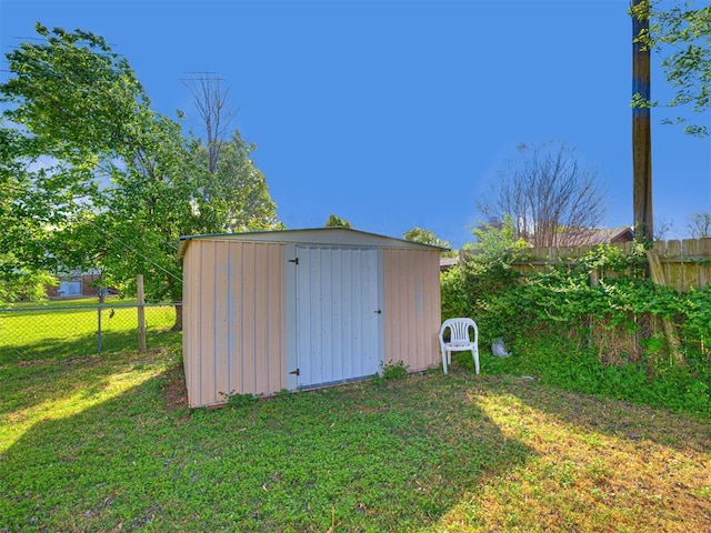 3402 Oakhurst Dr, Oklahoma City, OK 73110 - view of shed featuring a fenced backyard