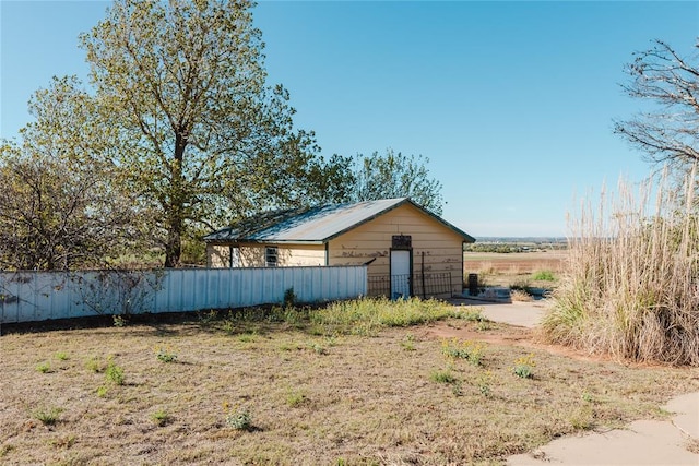 4108 N Broadway Ave, Hinton, OK 73047 - exterior space featuring fence and an outbuilding