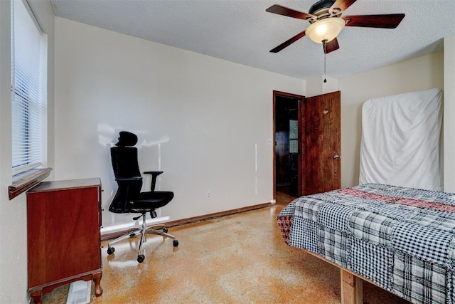 bedroom featuring baseboards, visible vents, and carpet
