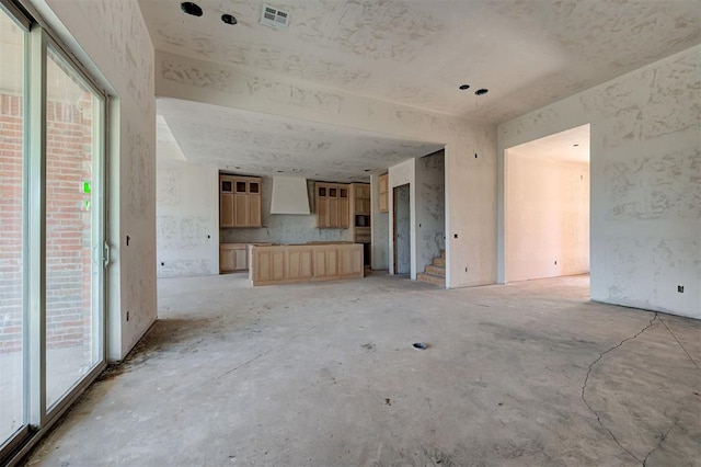 3825 Stone Hill Ln, Edmond, OK 73034 - unfurnished living room with visible vents