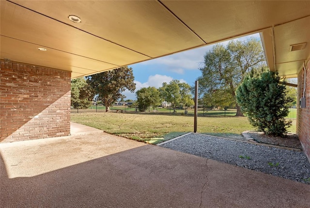 12600 Green Valley Dr, Oklahoma City, OK 73120 - view of yard featuring fence and a patio