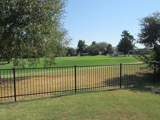 12600 Green Valley Dr, Oklahoma City, OK 73120 - surrounding community featuring a lawn, fence, and golf course view