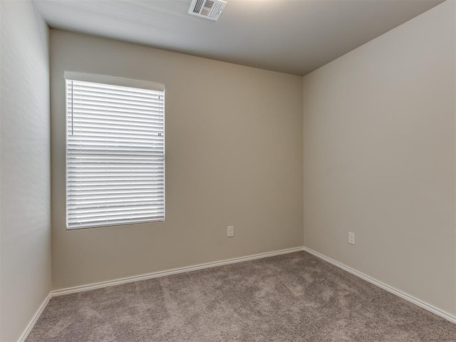 carpeted empty room featuring baseboards and healthy amount of natural light
