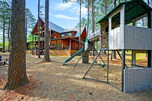 view of play area