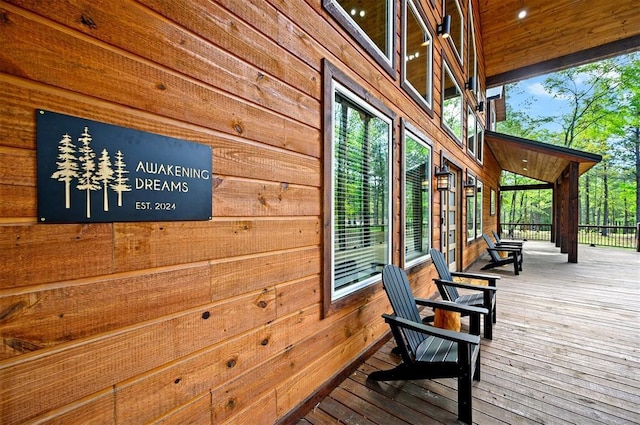 view of wooden deck