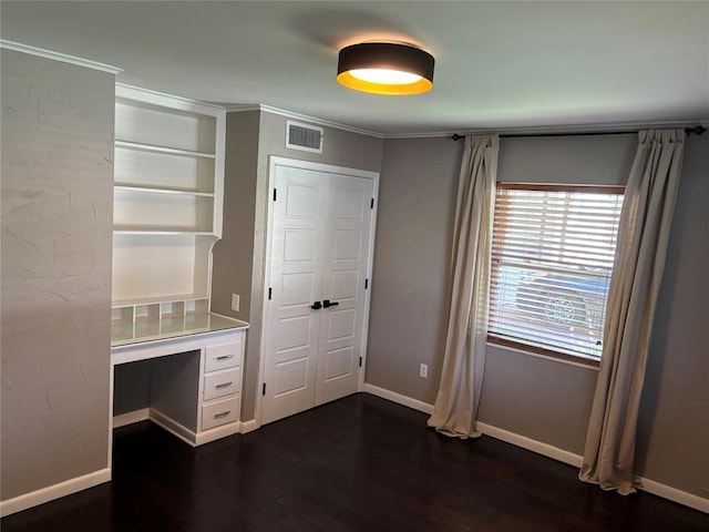 2813 Clermont Pl, Oklahoma City, OK 73116 - unfurnished office featuring dark wood-style flooring and baseboards