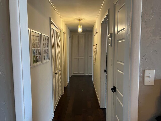 2813 Clermont Pl, Oklahoma City, OK 73116 - hallway with dark wood finished floors