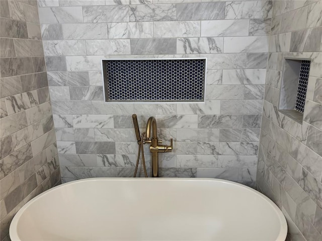 2813 Clermont Pl, Oklahoma City, OK 73116 - bathroom featuring a freestanding tub