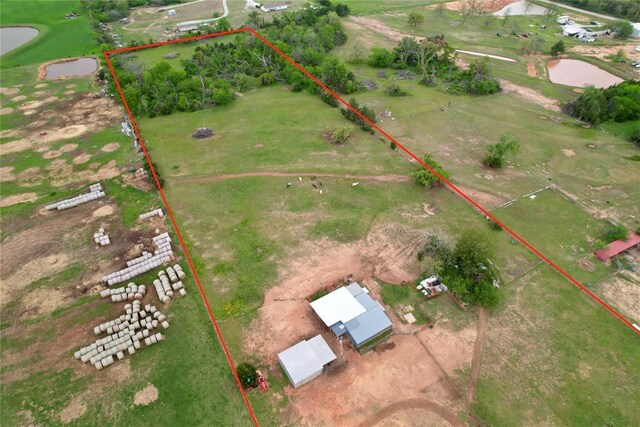 19206 Coker Rd, Shawnee, OK 74801 - birds eye view of property featuring a water view