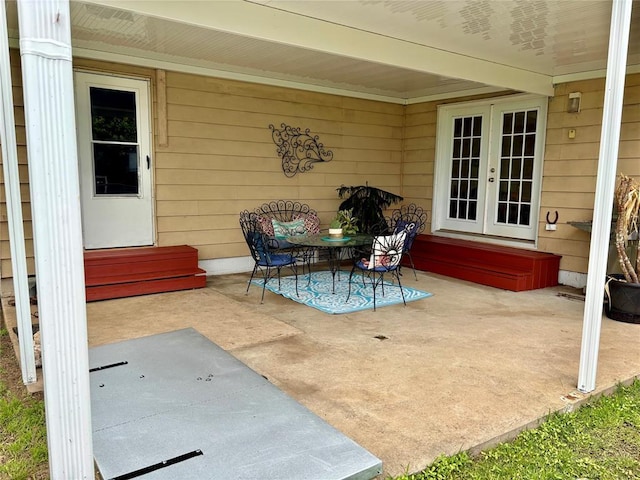 19206 Coker Rd, Shawnee, OK 74801 - view of patio featuring entry steps and french doors