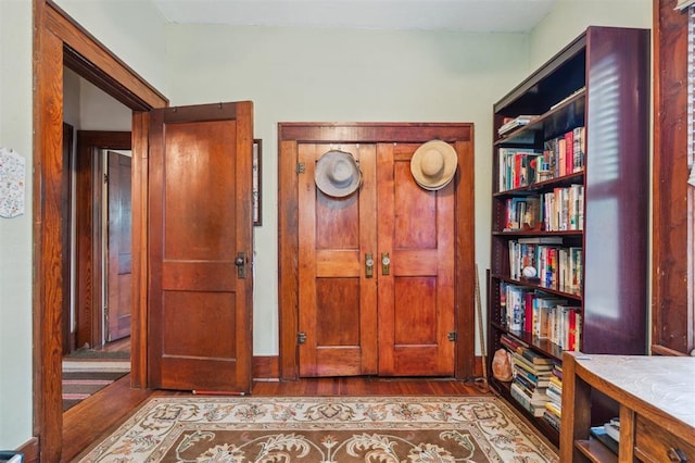 interior space featuring wood finished floors