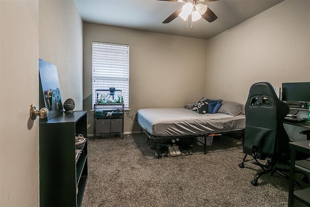 716 SW 149th Pl, Oklahoma City, OK 73170 - carpeted bedroom featuring a ceiling fan