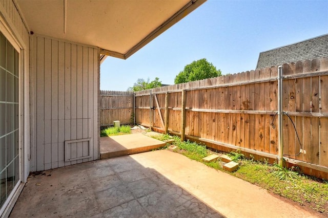 view of patio / terrace featuring a fenced backyard
