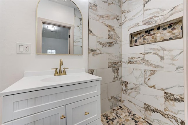 1608 NE 21st St, Oklahoma City, OK 73111 - full bathroom with vanity and tiled shower