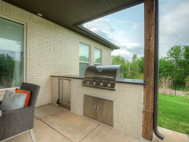 9401 Autumn Park Ln, Oklahoma City, OK 73151 - view of patio / terrace featuring fence, grilling area, and area for grilling