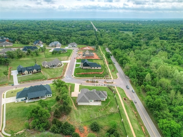 9401 Autumn Park Ln, Oklahoma City, OK 73151 - bird's eye view with a residential view and a wooded view