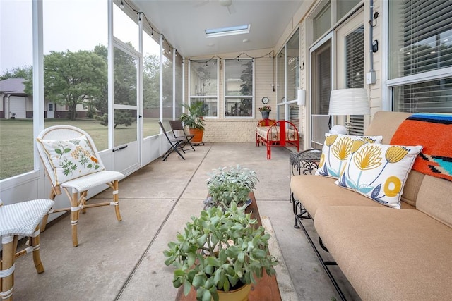 view of sunroom