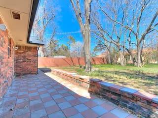 view of patio featuring a fenced backyard and visible vents