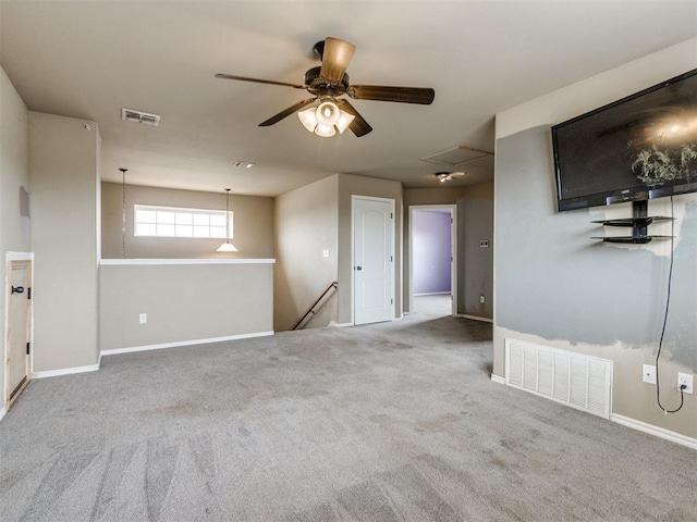 13309 Beaumont Dr, Piedmont, OK 73078 - empty room featuring baseboards, attic access, carpet flooring, and visible vents