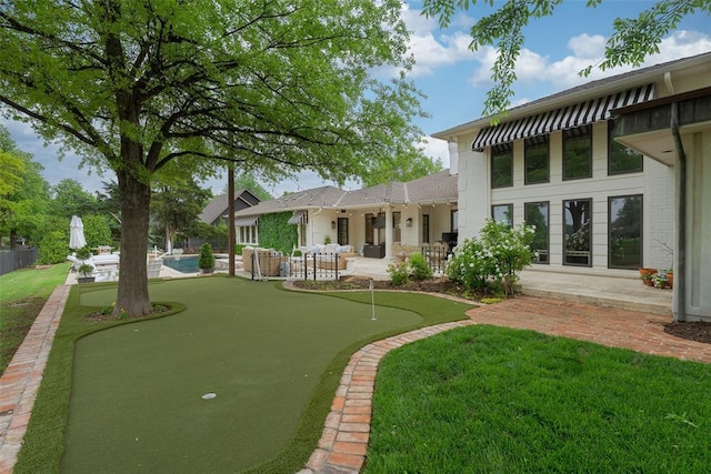 exterior space with a patio