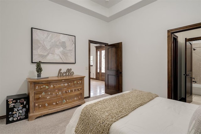 4301 Frisco Bridge Blvd, Edmond, OK 73034 - bedroom featuring carpet and connected bathroom