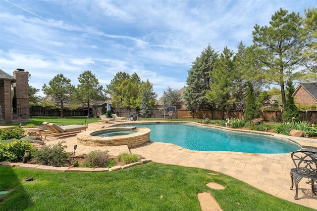 4301 Frisco Bridge Blvd, Edmond, OK 73034 - view of pool featuring an in-ground hot tub and a patio