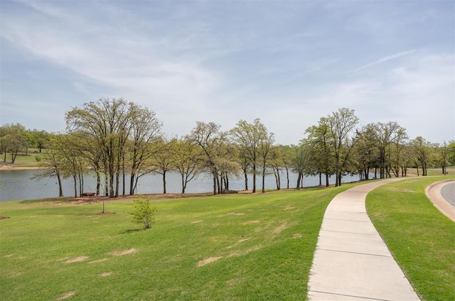 4301 Frisco Bridge Blvd, Edmond, OK 73034 - view of community with a water view and a lawn