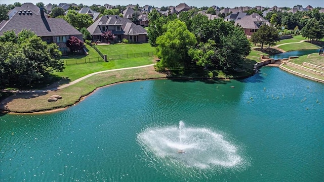 4400 The Ranch Rd, Edmond, OK 73034 - drone / aerial view with a residential view and a water view