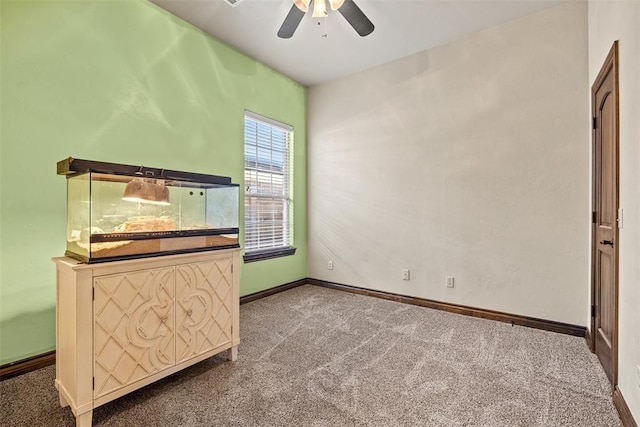 212 SW 144th, Oklahoma City, OK 73170 - unfurnished bedroom with carpet floors, baseboards, and a ceiling fan