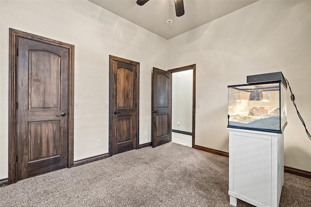 212 SW 144th, Oklahoma City, OK 73170 - carpeted bedroom with baseboards and a ceiling fan