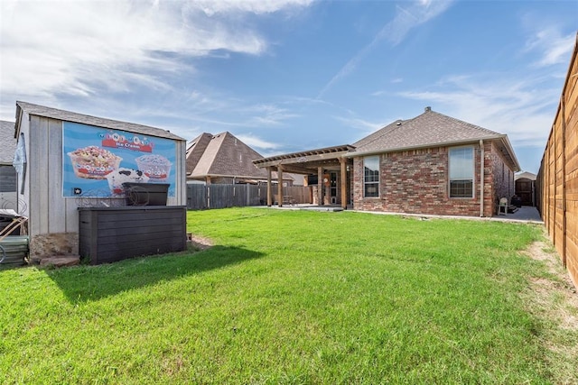 212 SW 144th, Oklahoma City, OK 73170 - back of property featuring brick siding and a shingled roof