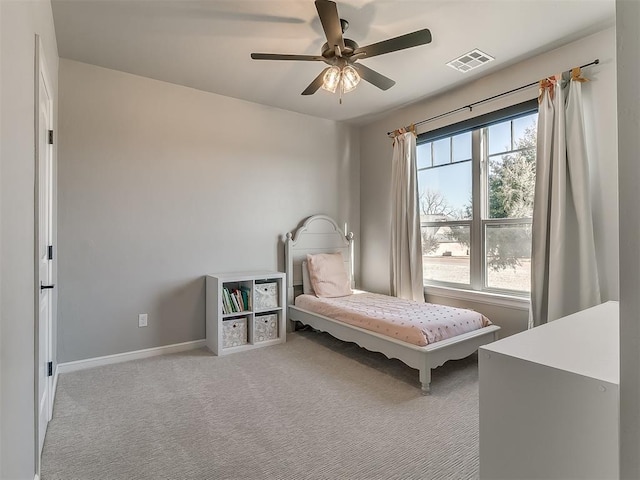 3345 Red Ridge Dr, Blanchard, OK 73010 - bedroom featuring baseboards, ceiling fan, and carpet floors
