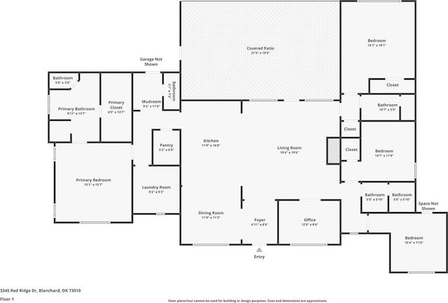 3345 Red Ridge Dr, Blanchard, OK 73010 - home floor plan