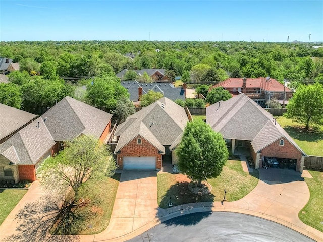 12304 N St Lukes Ln, Oklahoma City, OK 73142 - aerial view of residential area featuring a forest