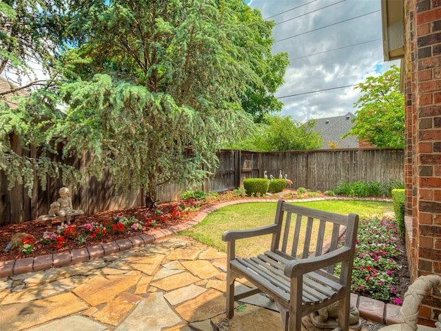 12304 N St Lukes Ln, Oklahoma City, OK 73142 - view of patio / terrace with a fenced backyard