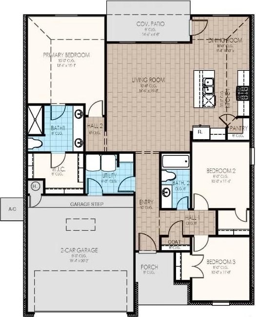 20640 Brush Creek Blvd, Harrah, OK 73045 - view of property floor plan