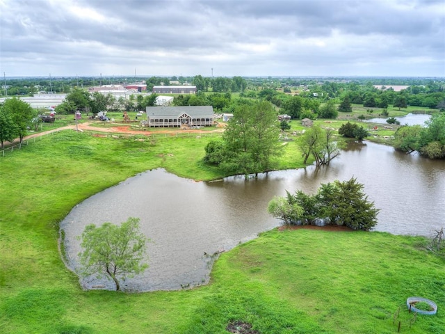 4124 E Horseshoe Ln, Moore, OK 73160 - bird's eye view featuring a water view