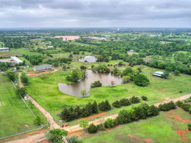 4124 E Horseshoe Ln, Moore, OK 73160 - bird's eye view with a water view