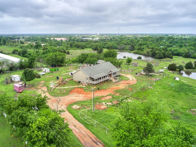 4124 E Horseshoe Ln, Moore, OK 73160 - drone / aerial view featuring a water view