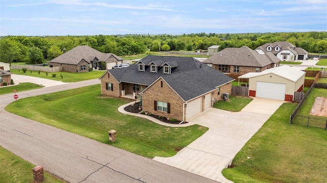 aerial perspective of suburban area