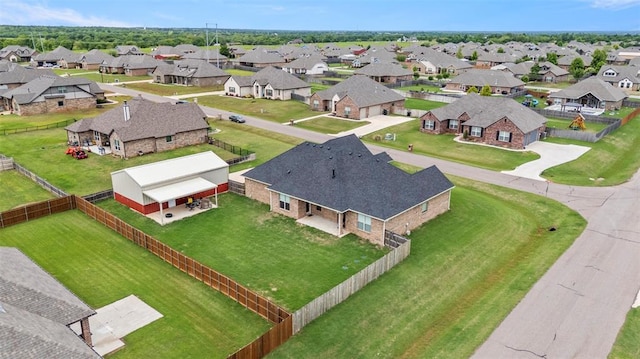 aerial perspective of suburban area
