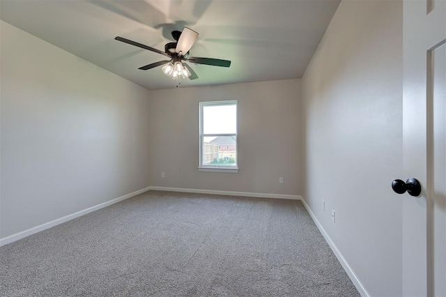 3404 Slate River Dr, Yukon, OK 73099 - carpeted empty room featuring ceiling fan and baseboards