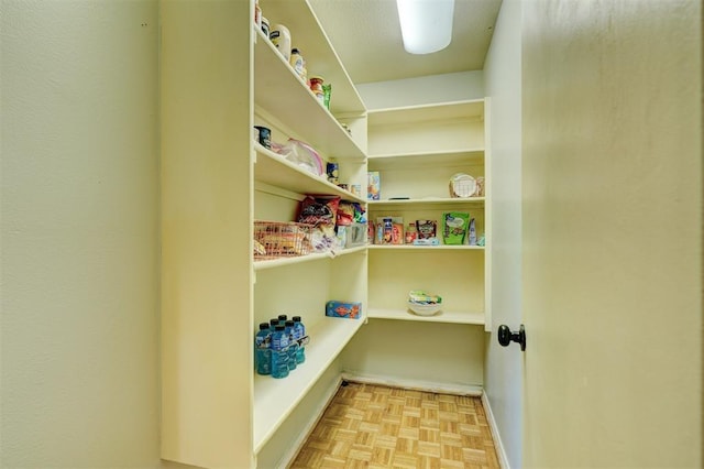 view of storage area