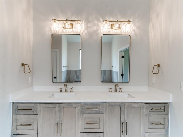 1715 Zayden Ln, Norman, OK 73072 - full bathroom featuring double vanity and a sink