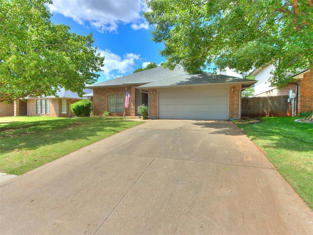 1717 Park View Pl, Edmond, OK 73003 - ranch-style house featuring brick siding, a garage, and driveway