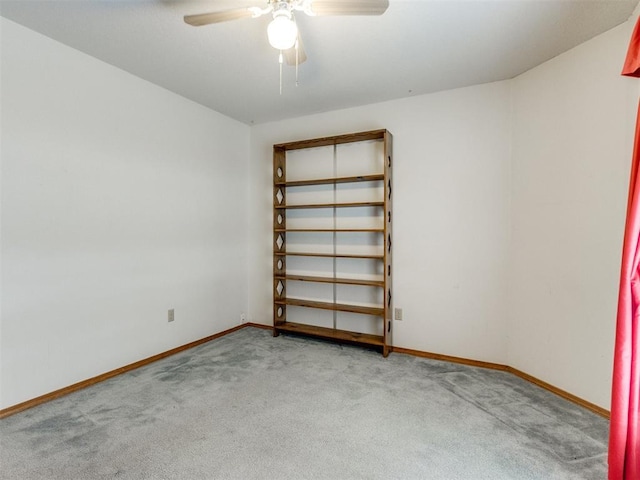 1717 Park View Pl, Edmond, OK 73003 - carpeted empty room with baseboards and ceiling fan