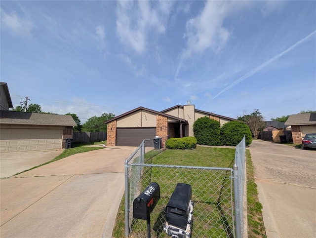 3207 Lois Arlene Cir, Moore, OK 73160 - mid-century inspired home featuring fence, brick siding, and a front yard